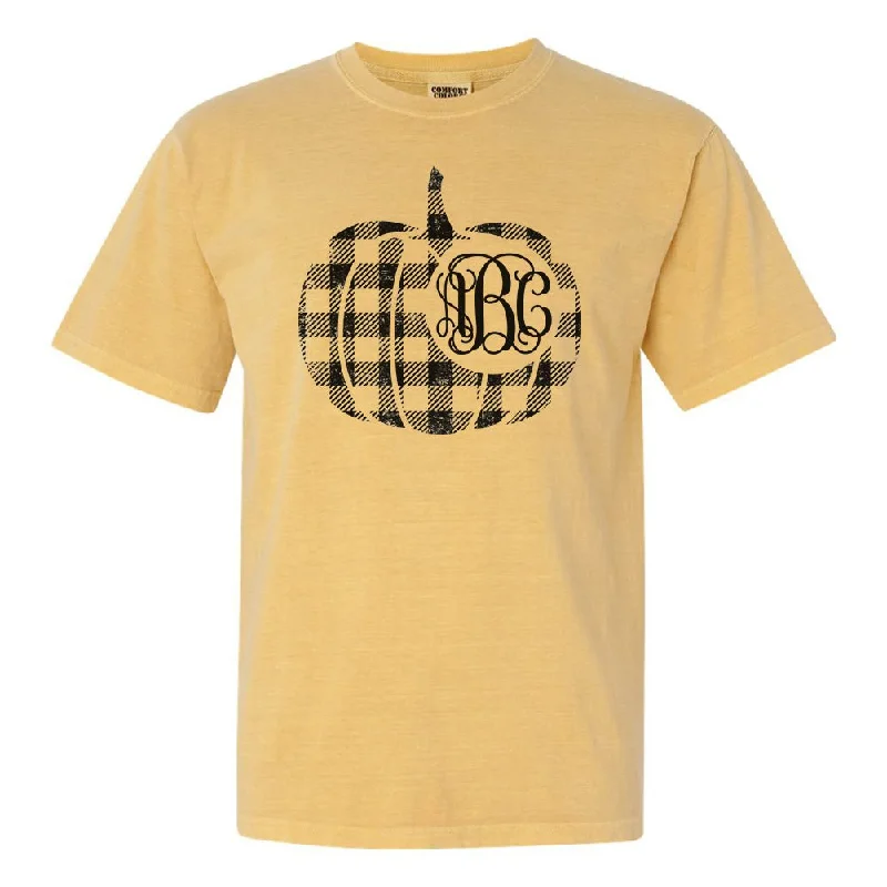 Don’t Miss Out Monogrammed 'Plaid Pumpkin' T-Shirt