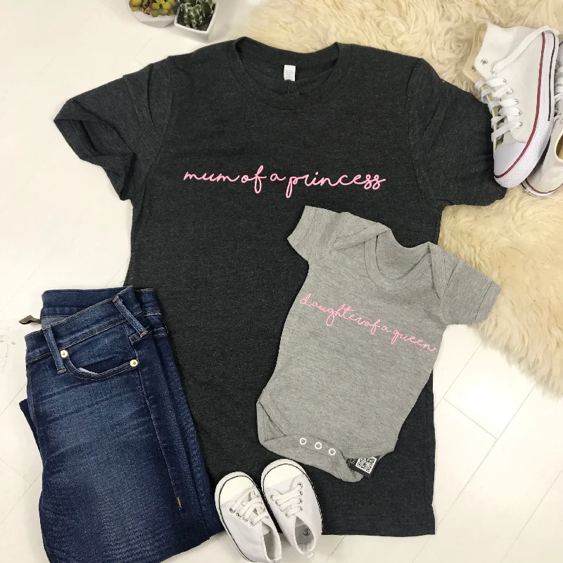 Huge Discounts Mum Of A Princess/Daughter Of A Queen Matching T-Shirt & Baby Vest (MRK X)