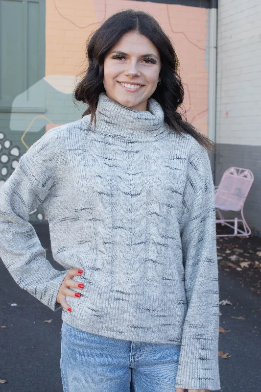 Weekend Discounts to Delight Feeling Cozy Cable Sweater, Light Grey Multi | Sanctuary Weekend Discounts to Delight Feeling Cozy Cable Sweater, Light Grey Multi | Sanctuary