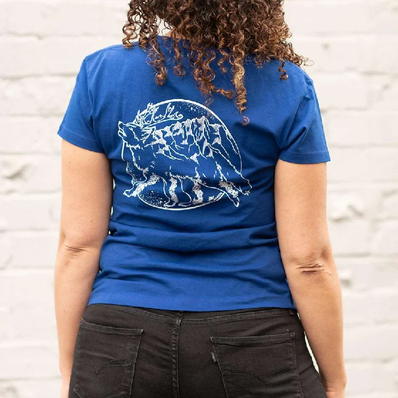 Weekend Deals to Make You Happy Whimsical Wolf T-Shirt - White Print