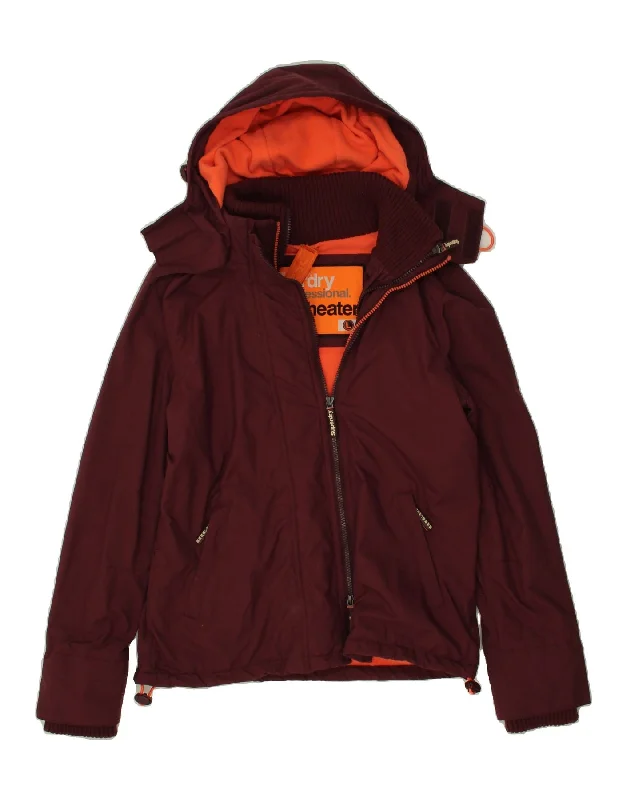 Fantastic Savings SUPERDRY Womens The Windcheater Windbreaker Jacket UK 16 Large Maroon