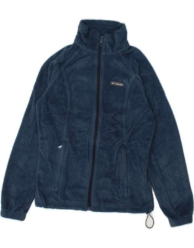 Unbeatable Prices COLUMBIA Womens Fleece Jacket UK 10 Small Navy Blue Polyester