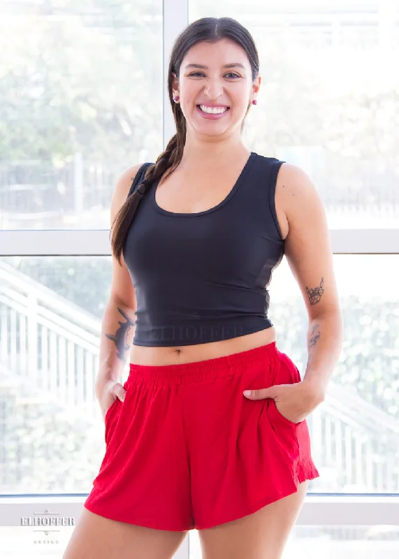 Online Only Essential Cozy Lounge Short - Scarlet