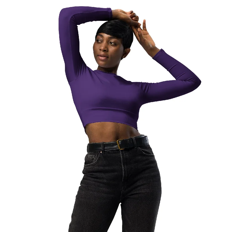 Bonus Savings SHE REBEL - Deep Purple Recycled Crop Top UPF 50+
