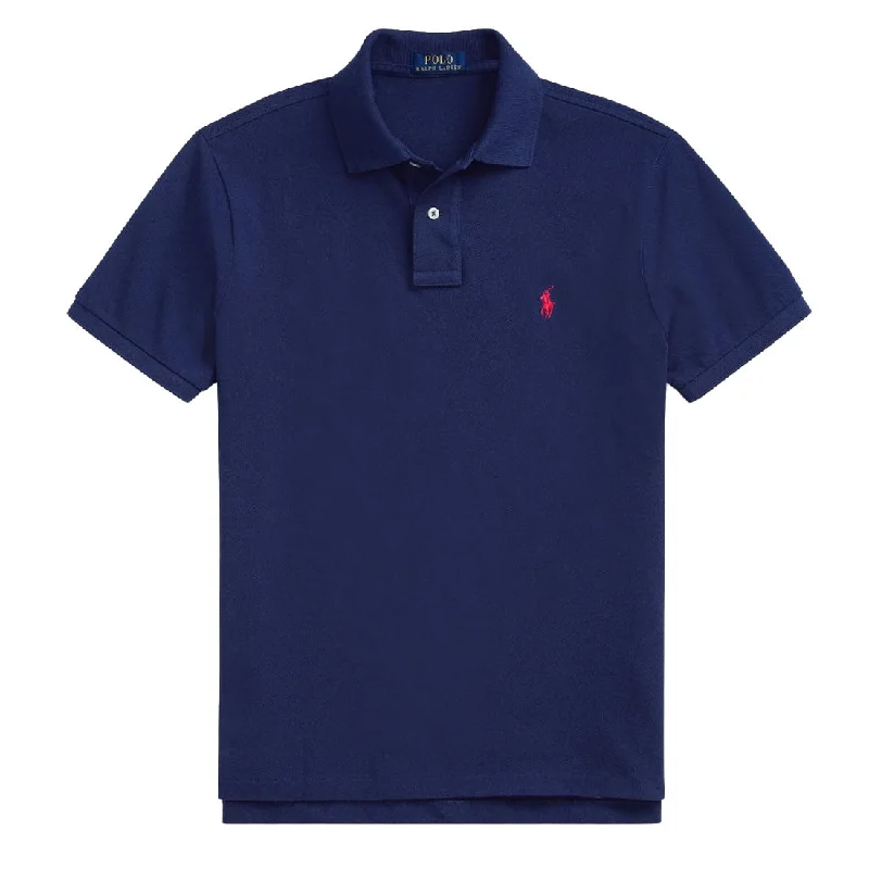 Polo Ralph Lauren Custom Slim Fit Mesh Polo Newport Navy