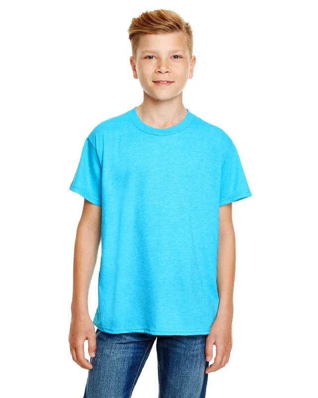 Anvil Youth Fashion Fit T-Shirt | Caribbean Blue