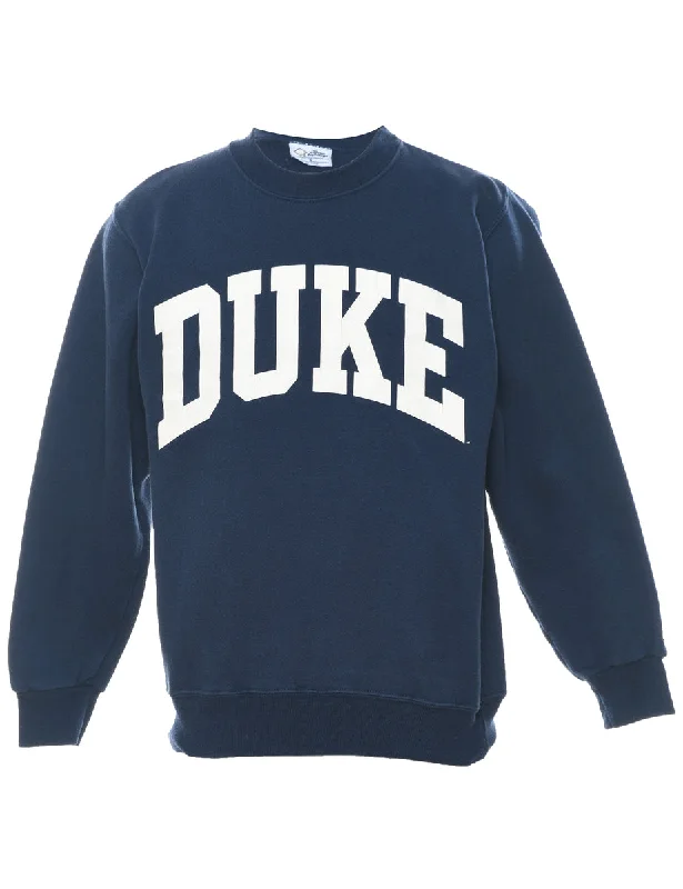 Super Sale Duke Navy & White Printed Sweatshirt - S