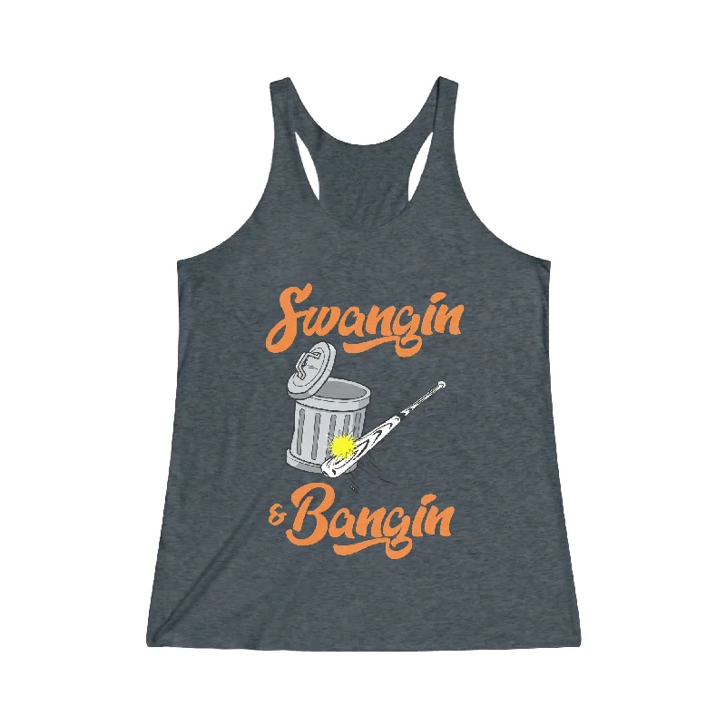 Deal Dash Swangin & Bangin Women's Tri-Blend Racerback Tank