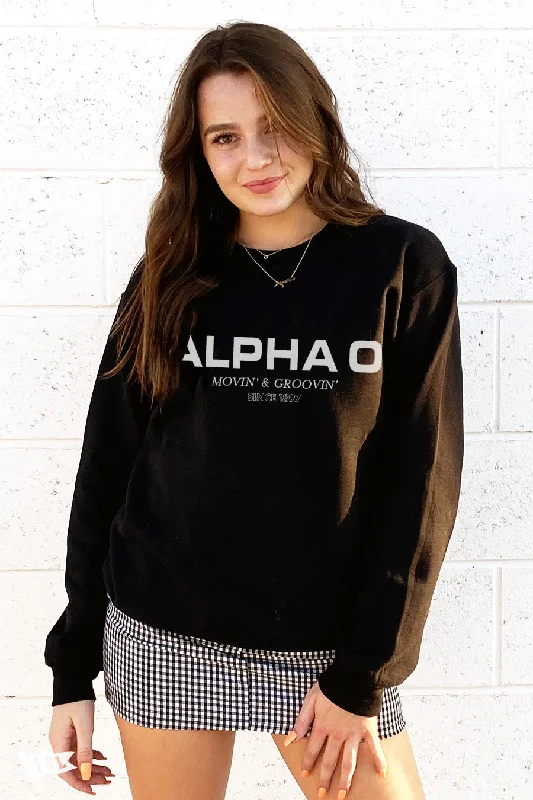 Members Only Alpha Omicron Pi Groovin' Crewneck