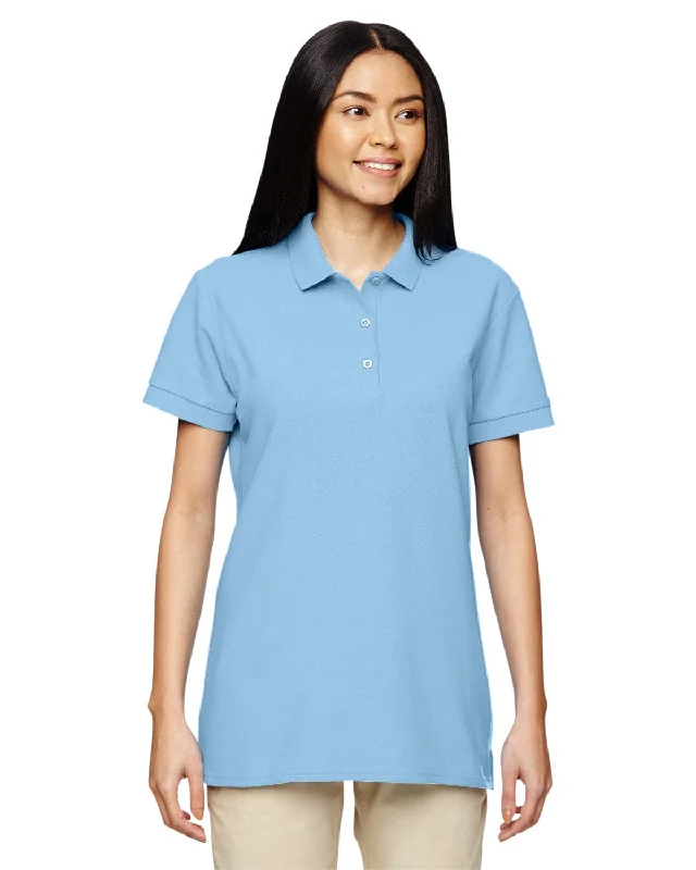 Gildan Premium Cotton Ladies Double Pique Polo Shirt | Light Blue