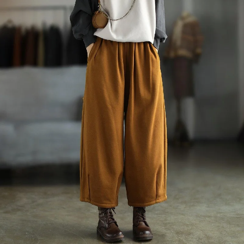 Online Specials Spring Stylish Solid Pocket Wide Leg Pants