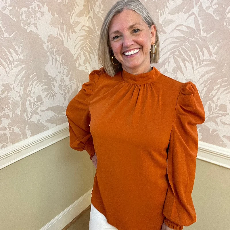 Online Exclusive Julie Long Sleeve Top | Rust