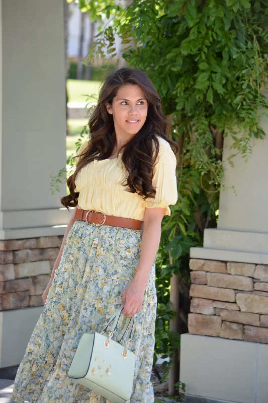 Quick Sale Constance Yellow Top