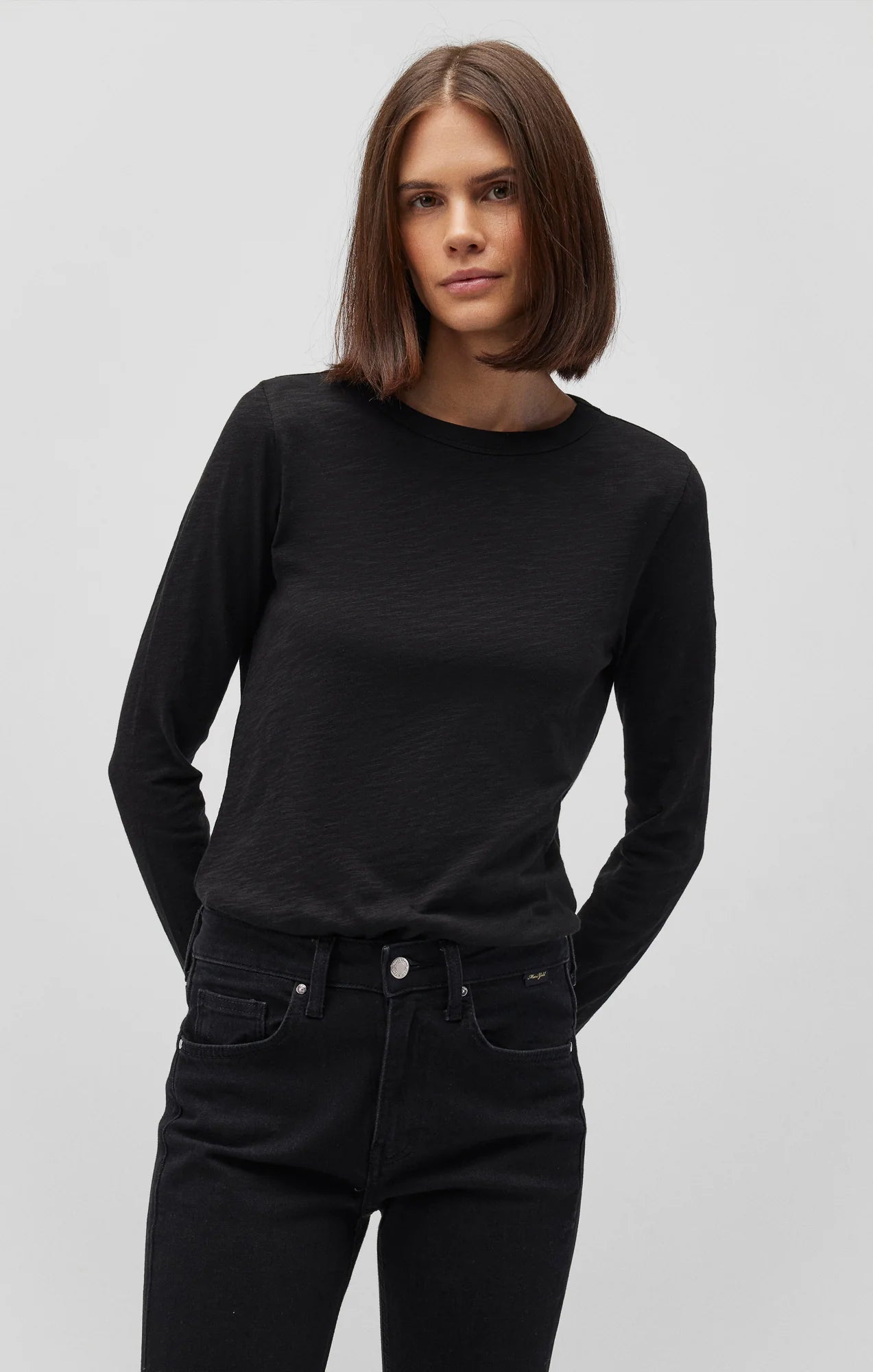Year-End Sale Long Sleeve Basic - Black