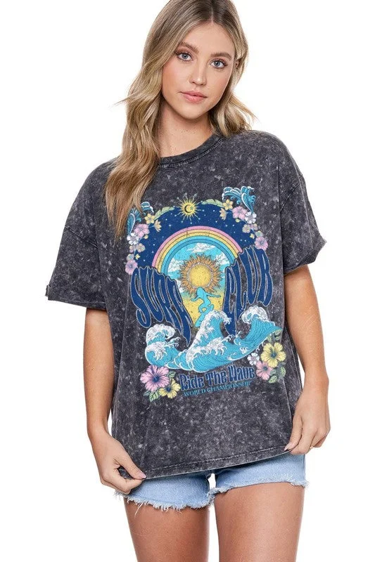 Stock Clearance Surf Club Graphic Tshirt