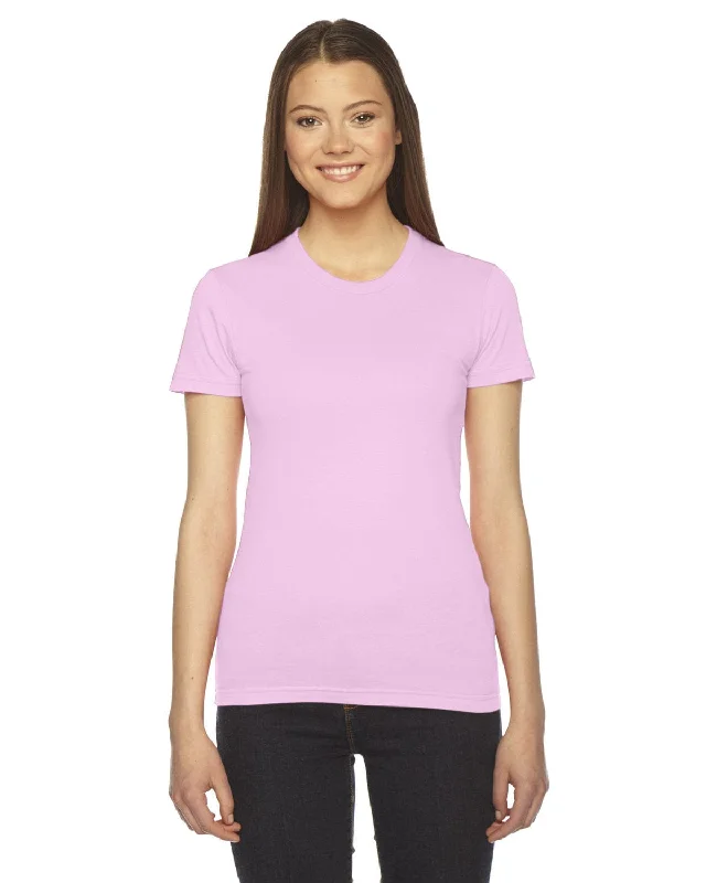 American Apparel Ladies Fine Jersey Short Sleeve T-Shirt | Pink