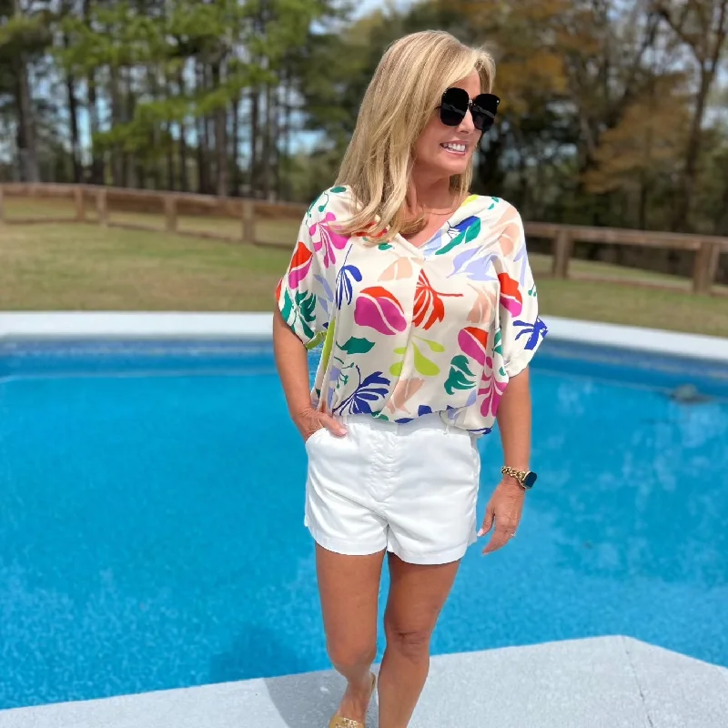 Extra Discounts Raegan Satin Top | Floral