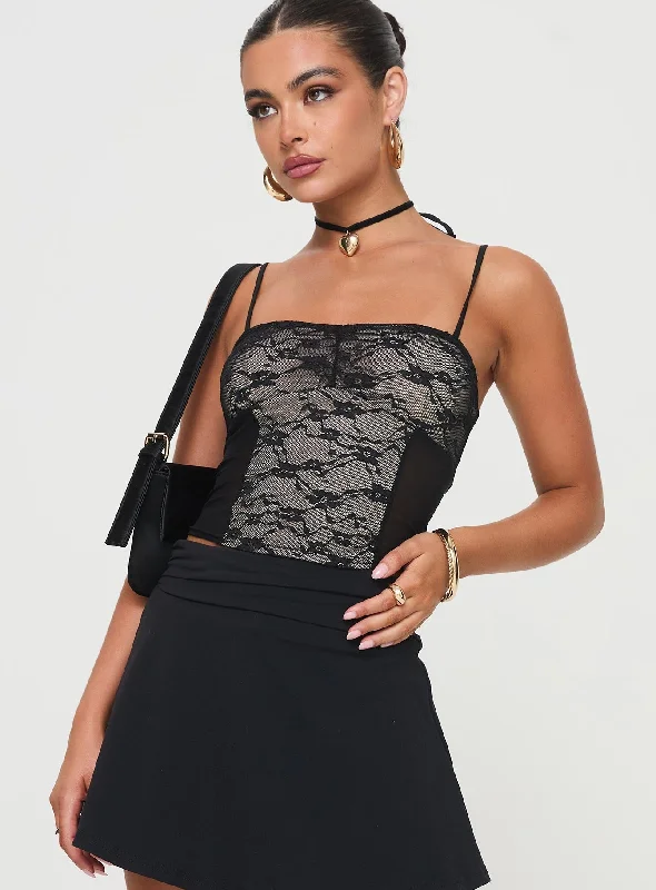 Weekend Bargains to Savor Kellen Lace Top Black
