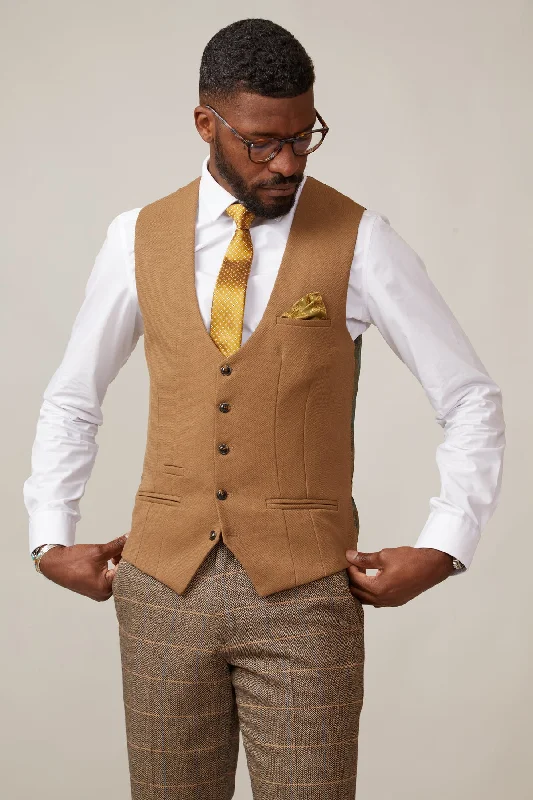 KELVIN - Oak Single Breasted Waistcoat