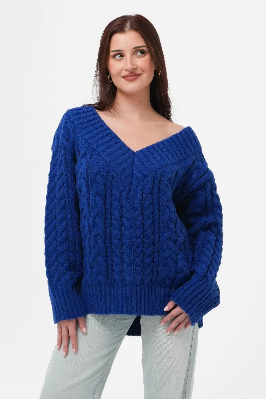 Flash Sale Seeing Blue Oversized Sweater