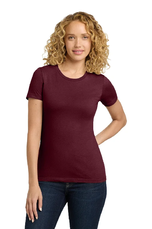 Weekend Savings Sensation Next Level Womens Boyfriend Fine Jersey Short Sleeve Crewneck T-Shirt - Maroon