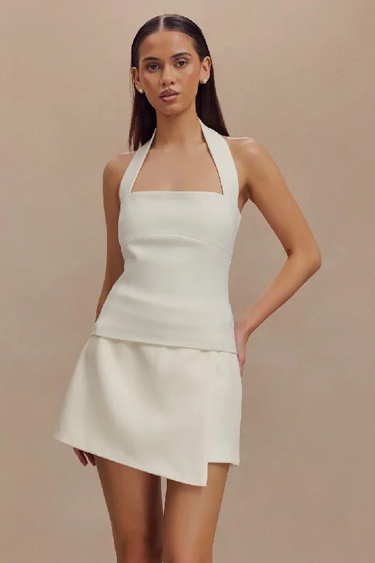 Quick Sale Amelita Suiting Halter Top - Ivory