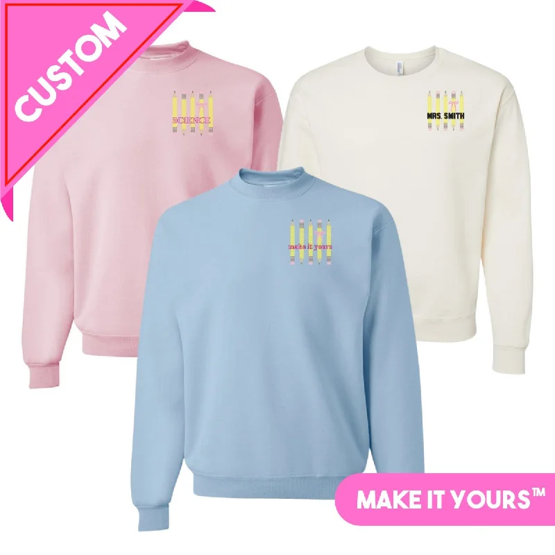 Doorbuster Deal Make It Yours™ 'Bow & Pencil' Crewneck Sweatshirt