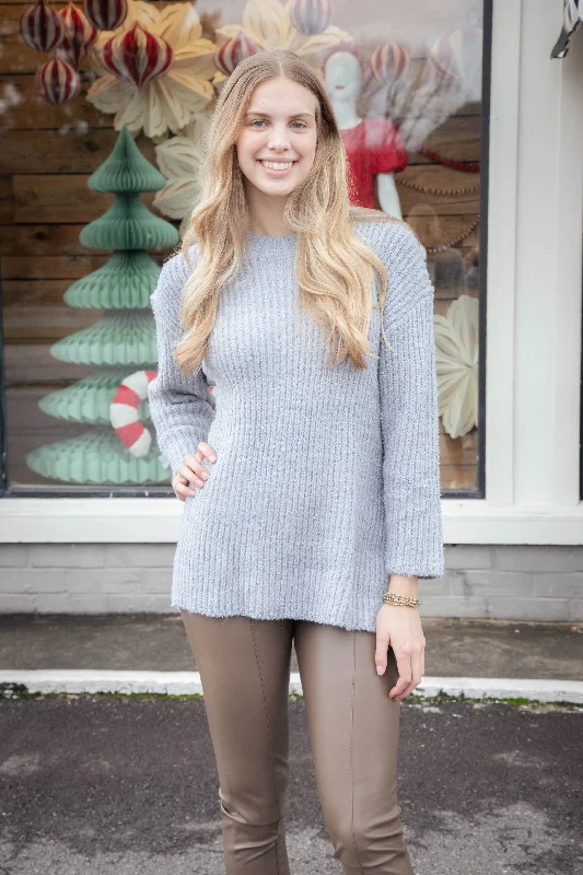 Take Advantage Your Needs Rib Knit Tunic, Sky | Sadie & Sage