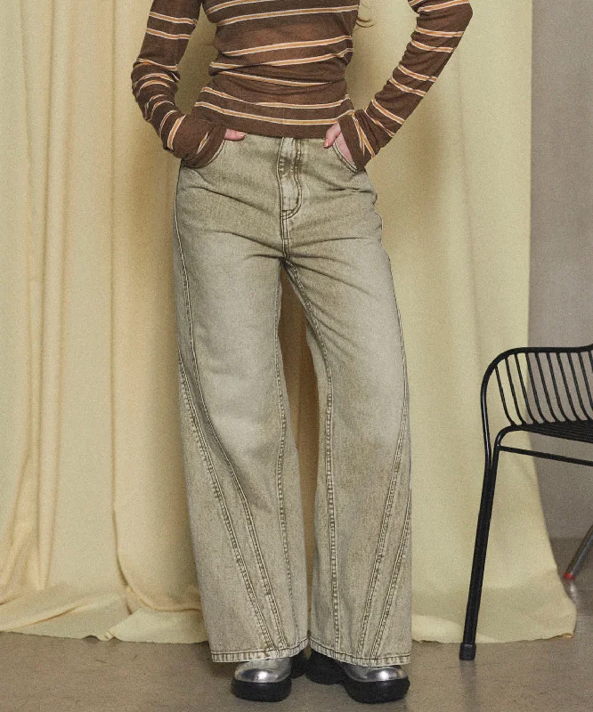 Don’t Miss Out Wide Straight Colored Denim Pants