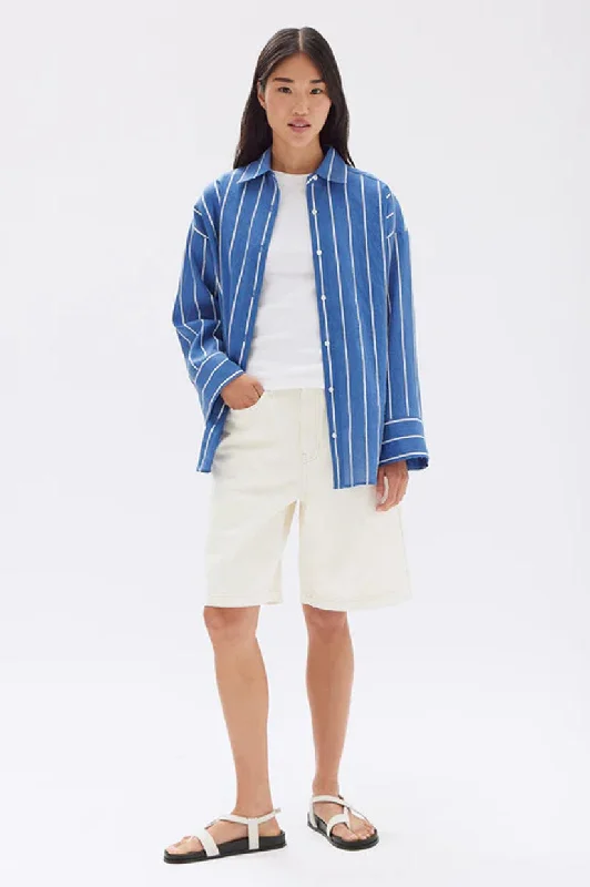 Unmissable Offer Assembly Alya Stripe LS Shirt - Royal/White