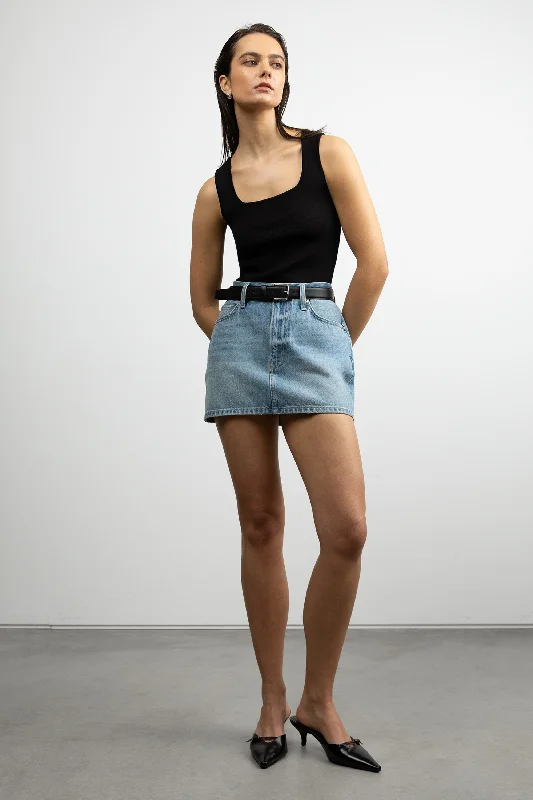 Discount Mania DENIM MINI SKIRT