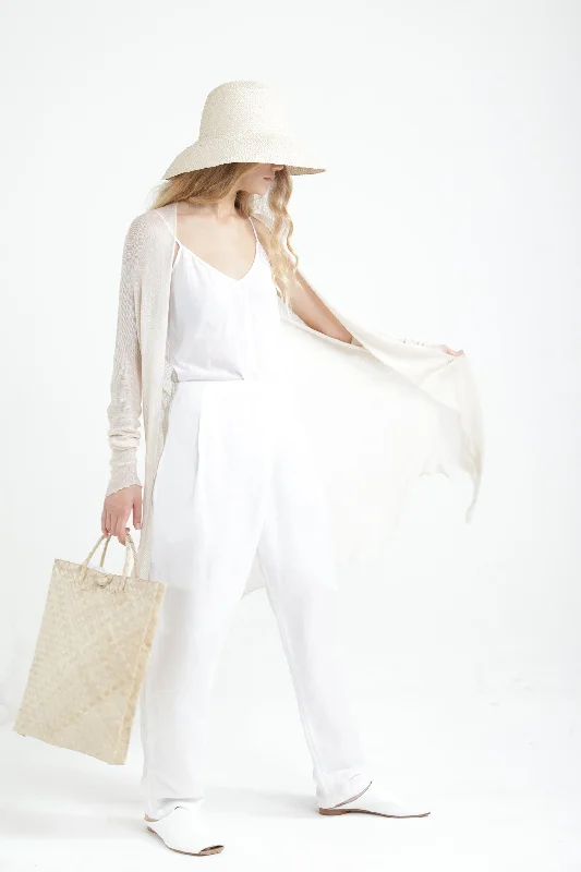Make Your Weekend Count with Savings Ivory Long Bamboo Cardigan