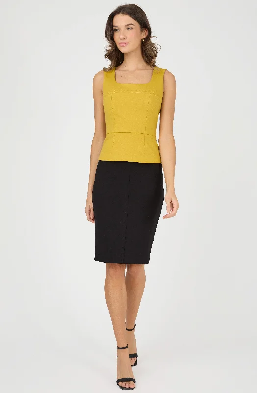 Final Clearance Sleeveless Peplum Top with Back Zipper