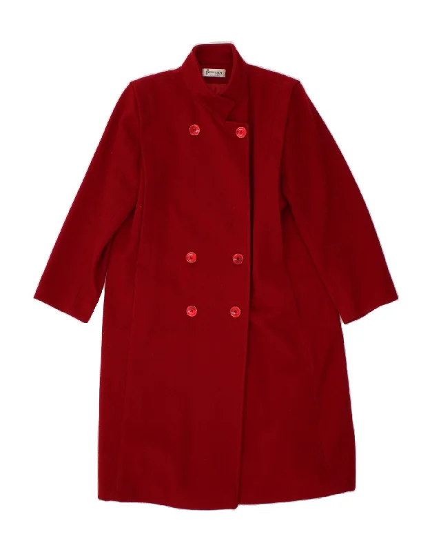 Deal Zone FORECASTER OF BOSTON Womens Double Breasted Coat US 12 Large Red Wool