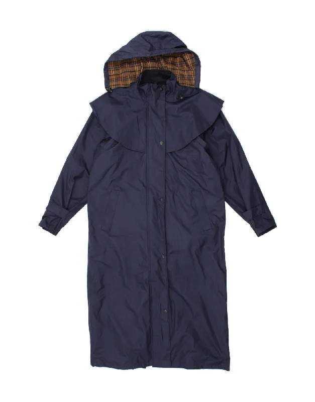 Low Prices TARGET DRY Womens Hooded Overcoat UK 14 Large Navy Blue Polyester