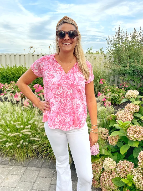 Price Fest Kensington Top Pink Zinnia