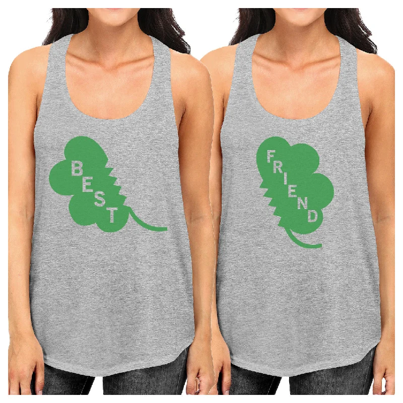 Closeout Sale Best Friend Clover Funny BFF Matching Tank Tops For St Patricks Day