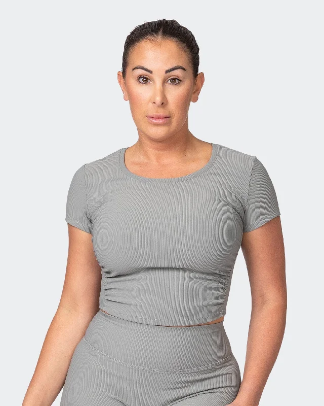 Weekend Savings Extravaganza Rival Cropped Rib Top - Zinc