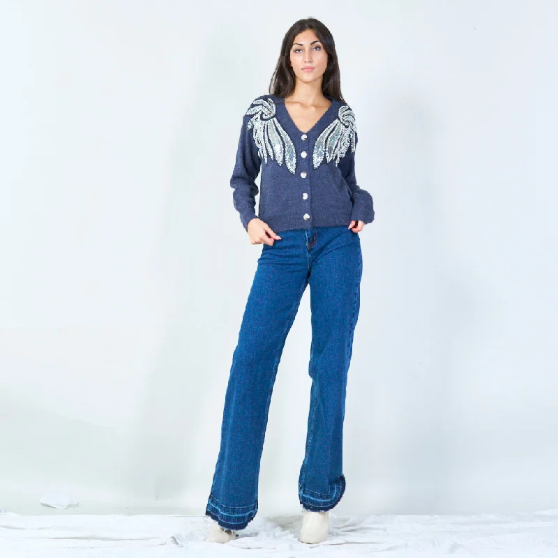 Year-End Clearance Sequin embellished cardigan wholesale