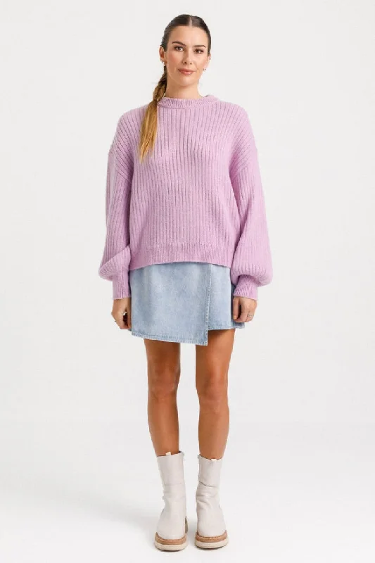 Unbeatable Prices Emmie Lilac Wool Blend Knit
