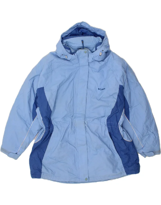 Final Markdown COLUMBIA Womens Padded Jacket UK 20 2XL Blue Colourblock Nylon