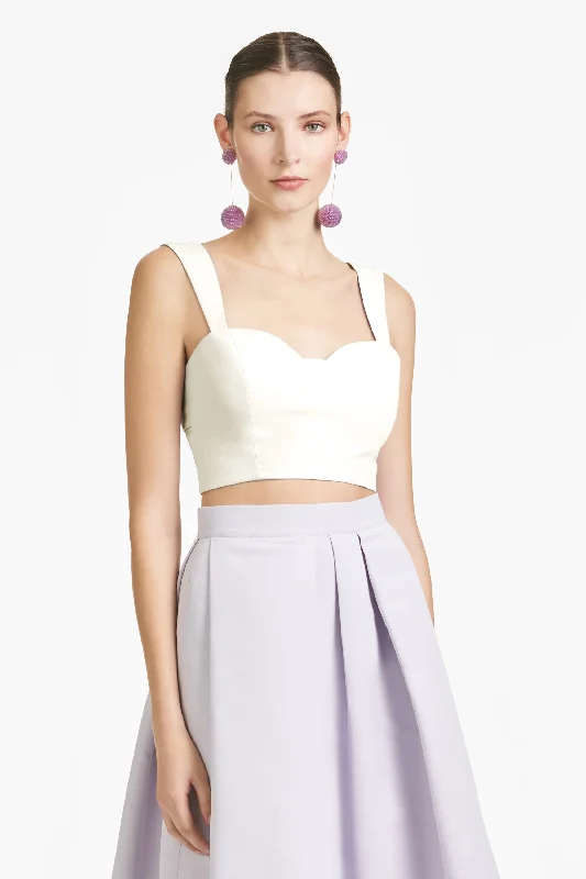 Price Drop Darcy Top - Ivory - Faille