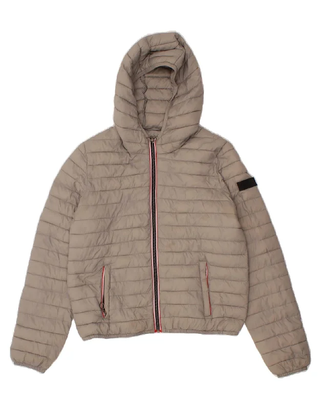 Weekend Deals You Can't Resist RIFLE Womens Hooded Padded Jacket UK 10 Small Grey Polyamide Weekend Deals You Can't Resist RIFLE Womens Hooded Padded Jacket UK 10 Small Grey Polyamide
