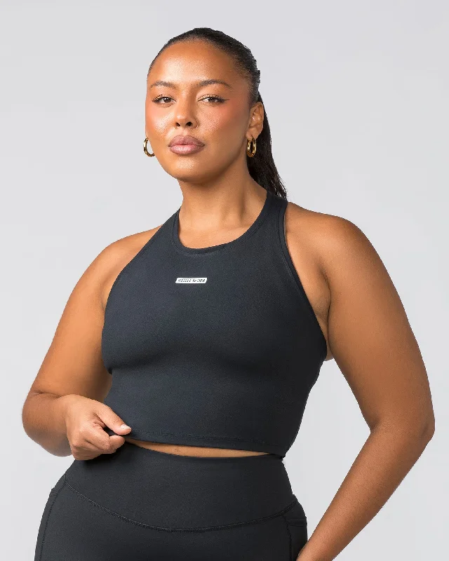 Crazy Deal Staple Cropped Tank - Black