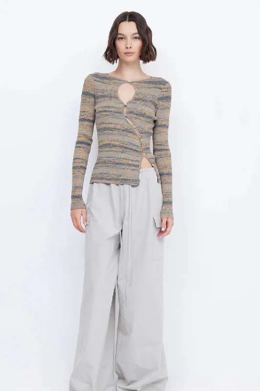 Weekend Extravaganza: Shop Now Bec & Bridge Alienor Key Hole Top - Ocean Dusk
