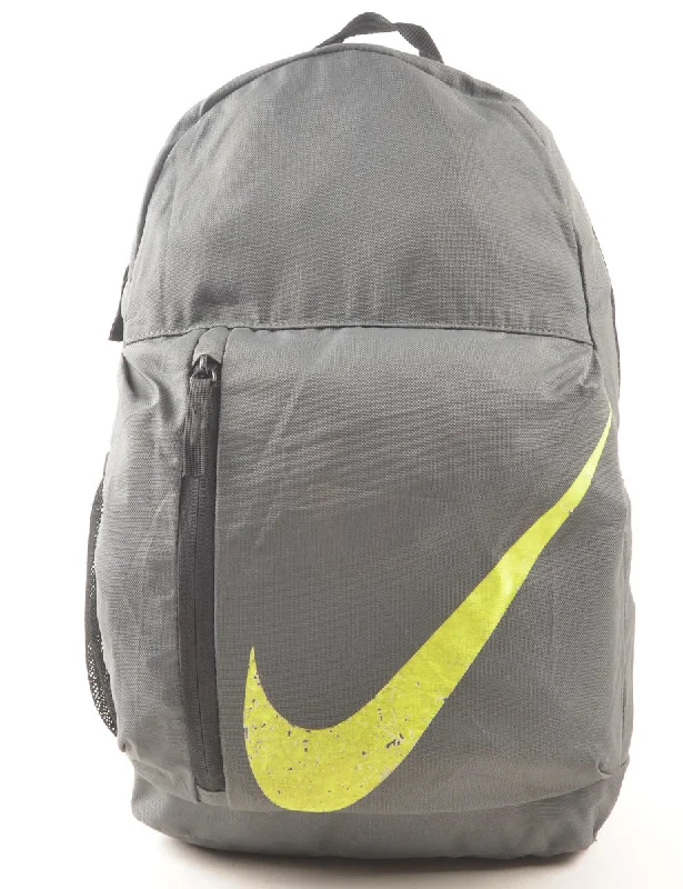 Nike Grey & Lime Green Classic Backpack - M