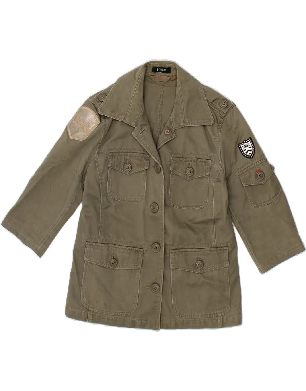 Time-Limited Offer J. CREW Womens 3/4 Sleeve Graphic Military Jacket UK 10 Small Green Time-Limited Offer J. CREW Womens 3/4 Sleeve Graphic Military Jacket UK 10 Small Green