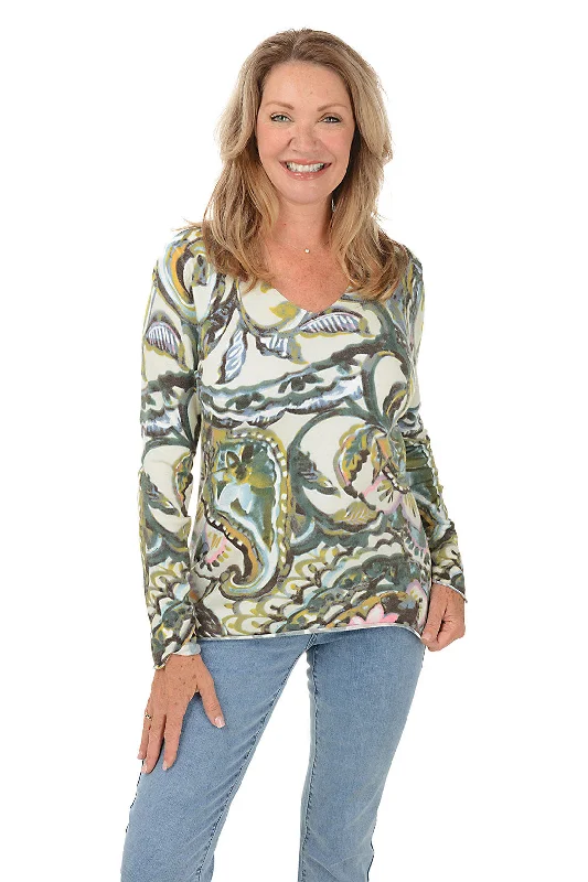 Value Pack Paisley Lightweight V-Neck Sweater