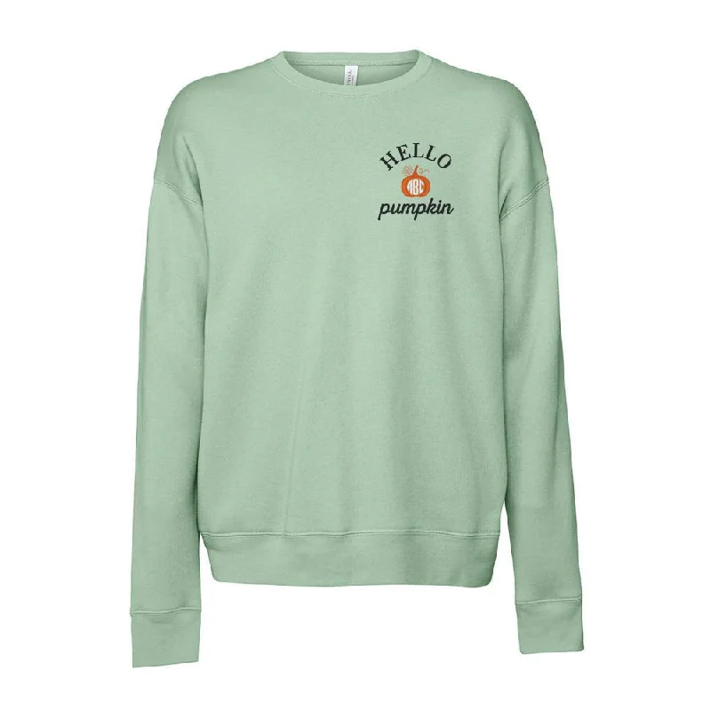 Referral Discount Monogrammed Hello Pumpkin Premium Crewneck Sweatshirt