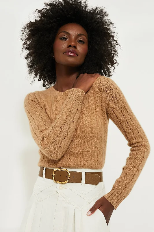 Weekend Discounts to Relish Collection Camel Melange Julianna Classic Cashmere Pullover Weekend Discounts to Relish Collection Camel Melange Julianna Classic Cashmere Pullover